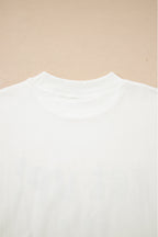 Beige GAME DAY Slogan Printed Half Sleeve Oversize T Shirt