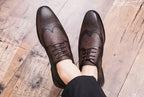 Business dress shoes with pointed toes