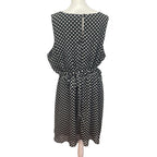 Paper Doll Womens 3X Gathered Waist Lined Polyester Polka Dot Sleeveless Dress