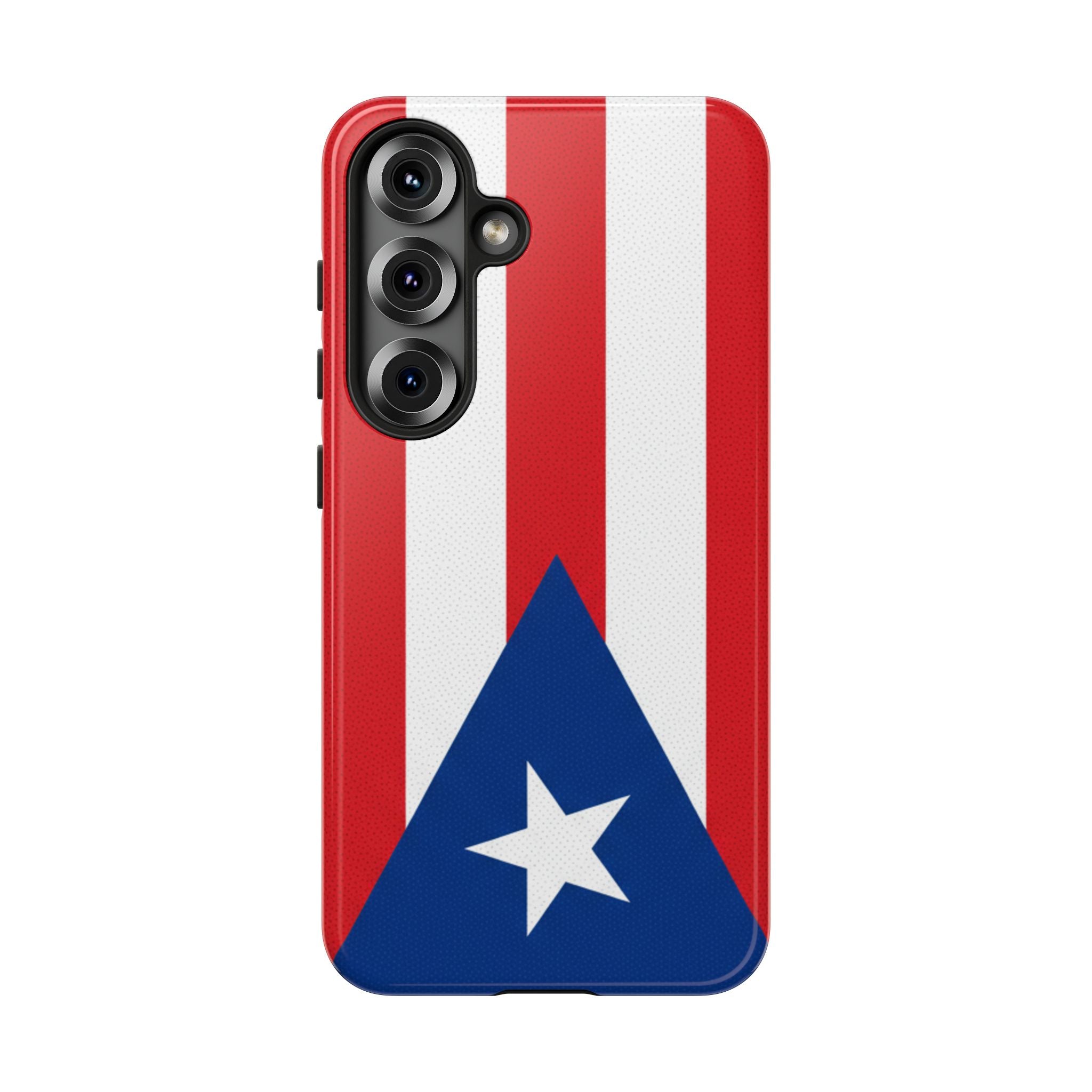 Puerto Rico Flag Tough Phone Case Patriotic Red & White Stripe Design
