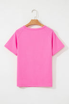 Beau Blue Colorful Striped Casual Tee