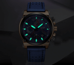 Men's Waterproof Modern Watch With Leather Belts, Stainless Steel Case Excellent Look Perfect Gift
