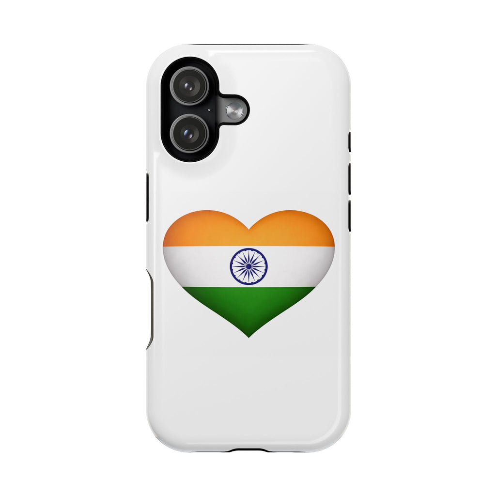 India Flag Heart Magnetic Impact Resistant Phone Case