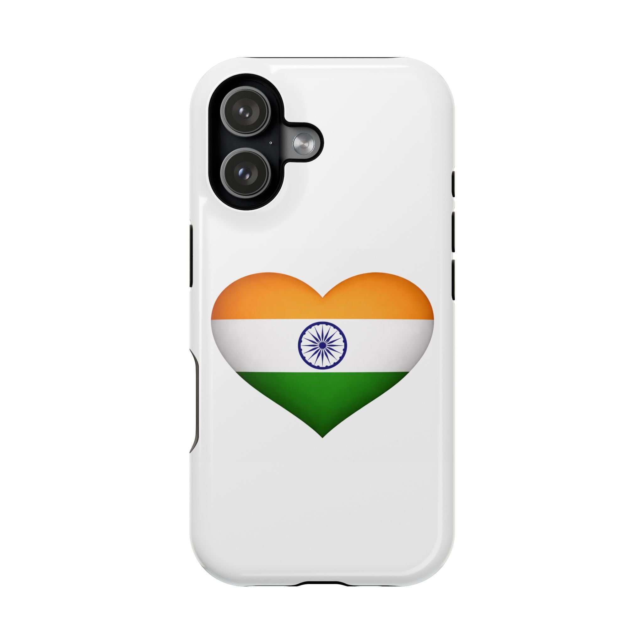 India Flag Heart Magnetic Impact Resistant Phone Case