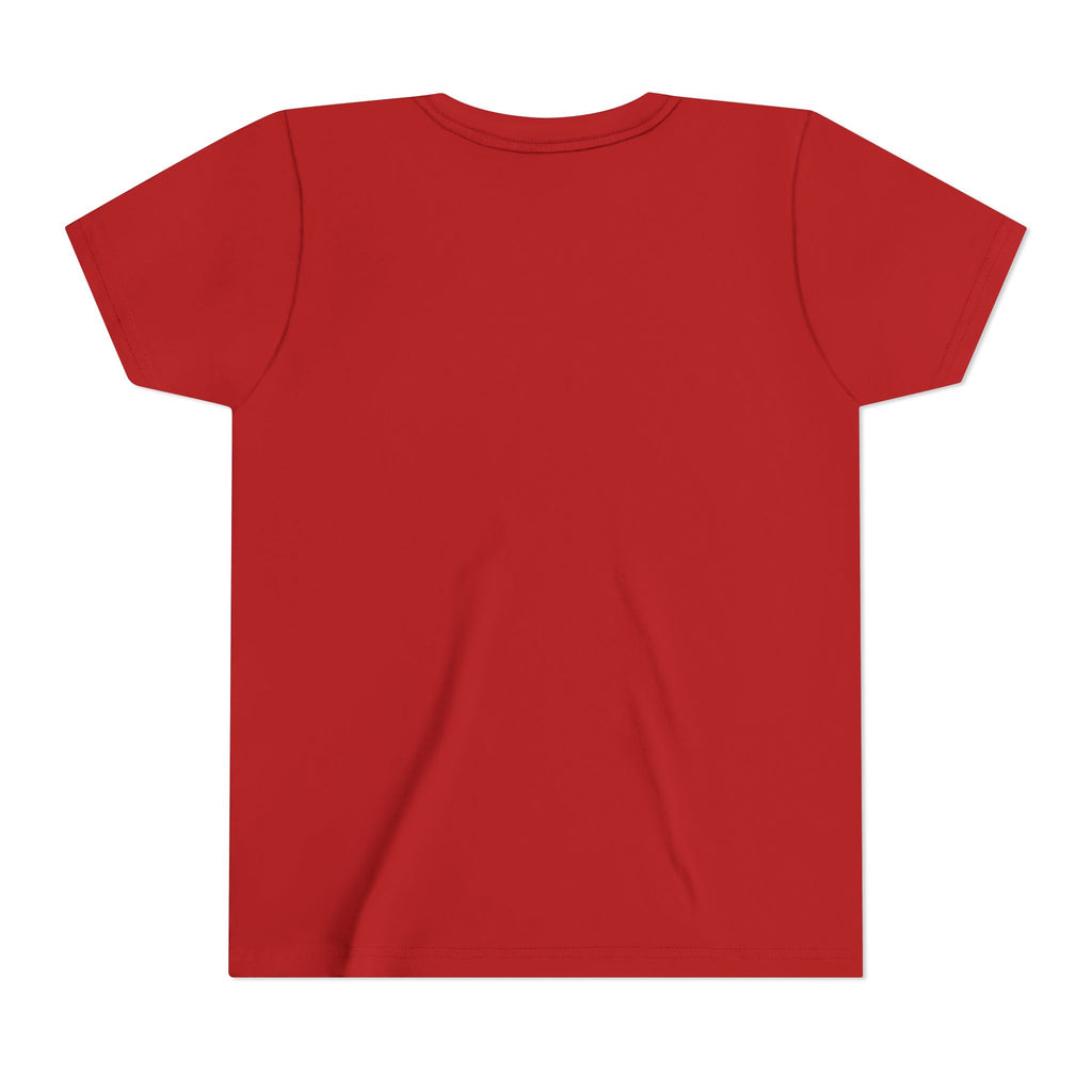 Youth Tee — "Punch Love" Monkey Hugging Pink Teddy Cute Kids Valentine Shirt