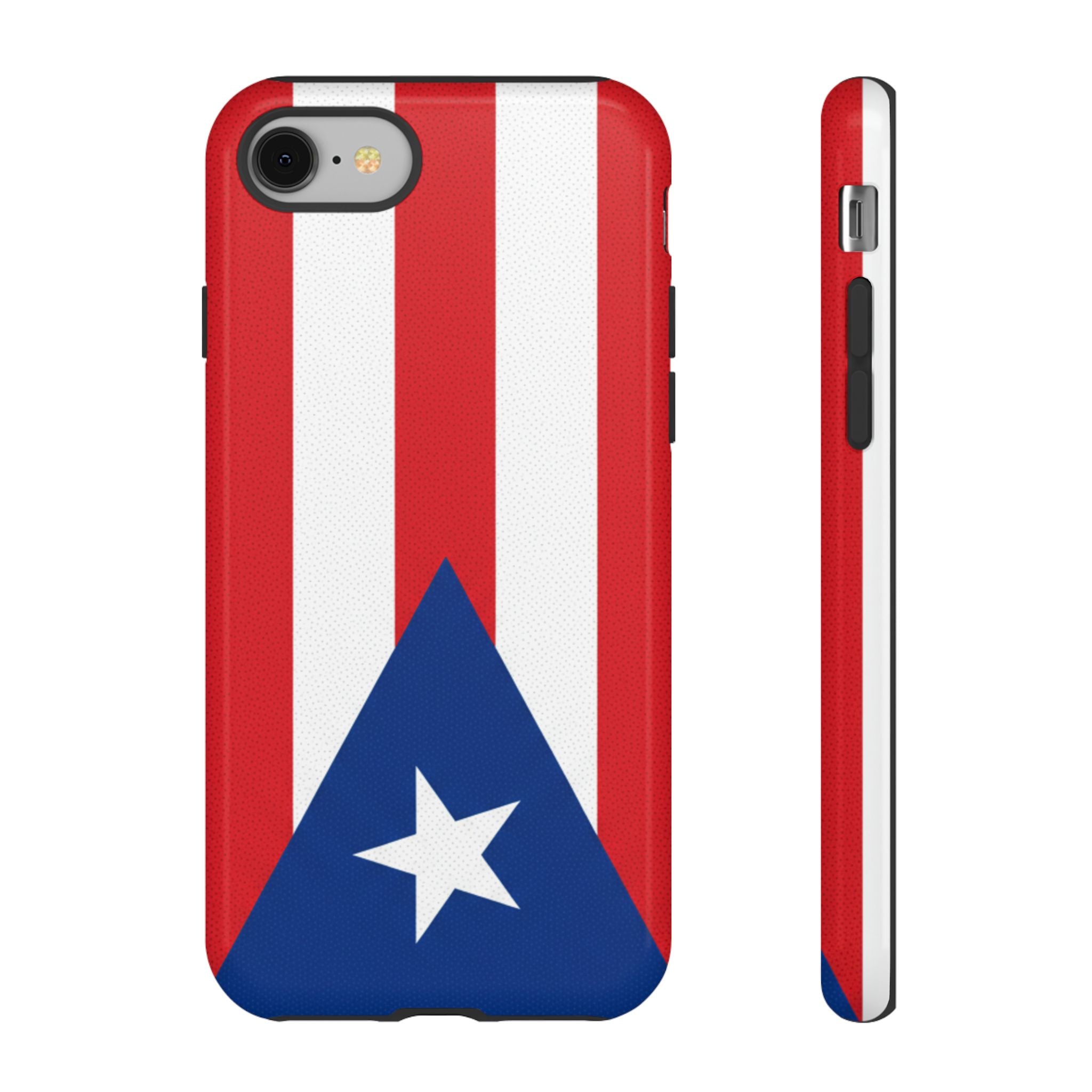 Puerto Rico Flag Tough Phone Case Patriotic Red & White Stripe Design