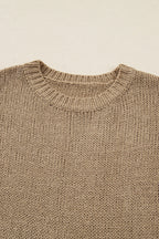 Green Oversize Drop Shoulder Slouchy Sweater Dress