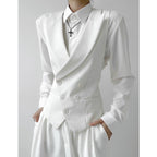 Women's Suit Vest For Young Women White Slim-fit Versatile And Exudes A Premium Sophisticated Vibe