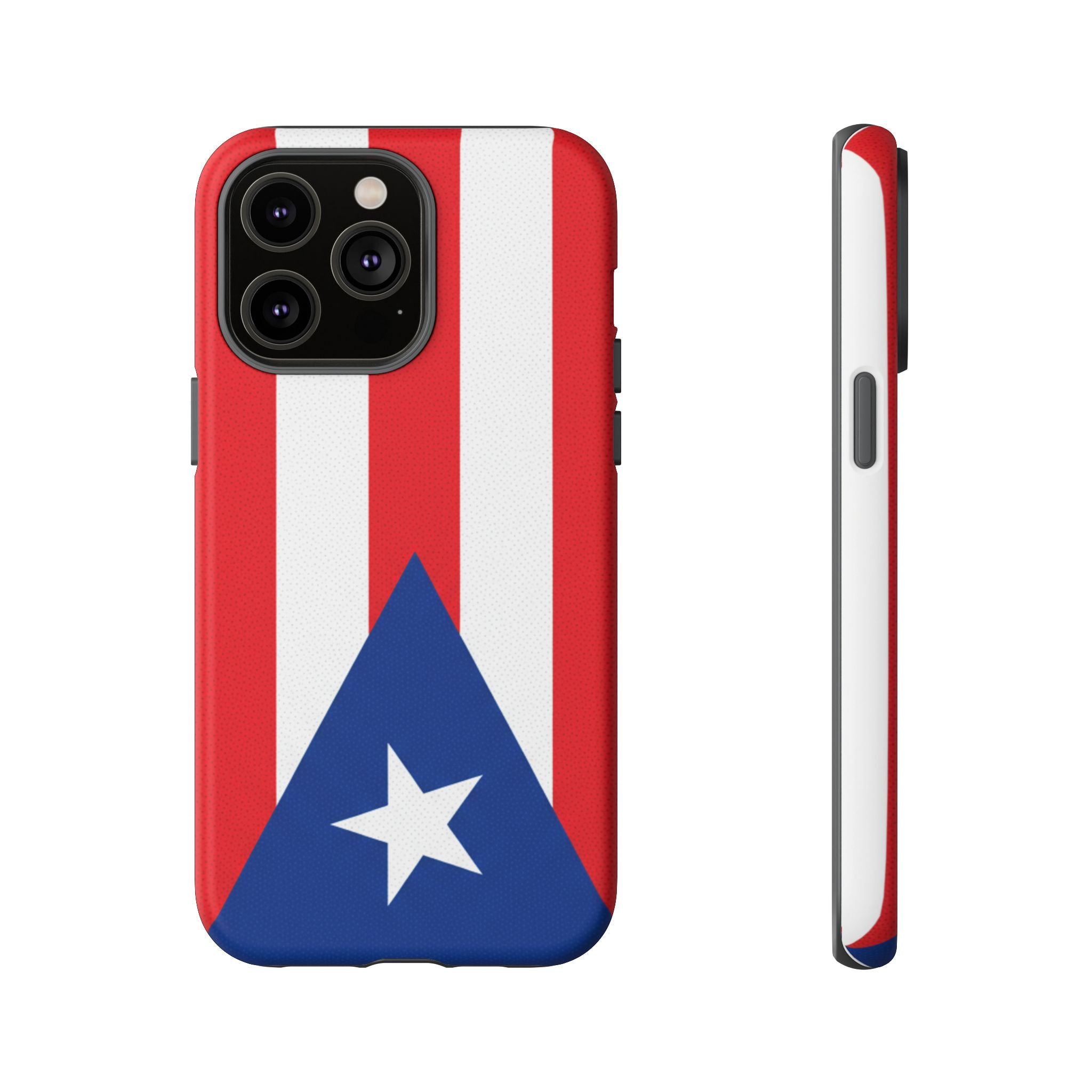 Puerto Rico Flag Tough Phone Case Patriotic Red & White Stripe Design