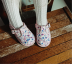 Kids Floral Mary Janes – Breathable Flower Pattern Toddler Dress Shoes