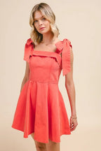 SO ME Fit and Flare Washed Gameday Dress