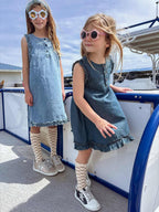 Summer Girls Sleeveless Ruffle Dress