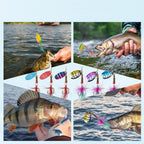 30pc Fishing Lure Set with Feathered Treble Hooks