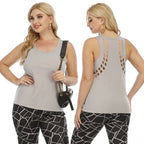 Hollow-out Burnt Flower Casual Simple Women's Vest T-shirt