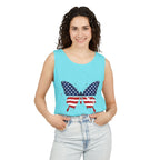 American Flag Butterfly Tank Top Patriotic Summer Graphic 4th of July and Everyday Wear