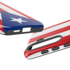 Puerto Rico Flag Tough Phone Case Patriotic Red & White Stripe Design