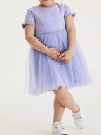 Children's Short Sleeve Tulle Dress