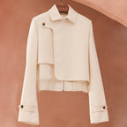 Retro Short Temperamental Women's Genuine Leather Clothes