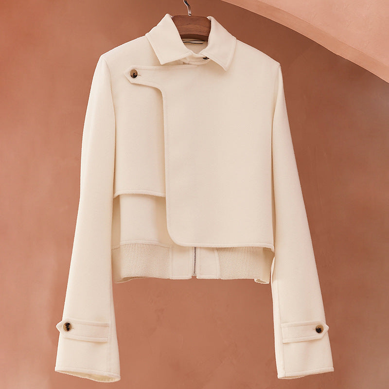 Retro Short Temperamental Women's Genuine Leather Clothes