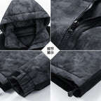Men's Winter Color-Block Hooded Thick Down Jacket