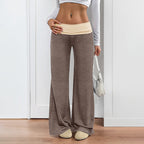 Women’s Wide-Leg Patchwork Pants