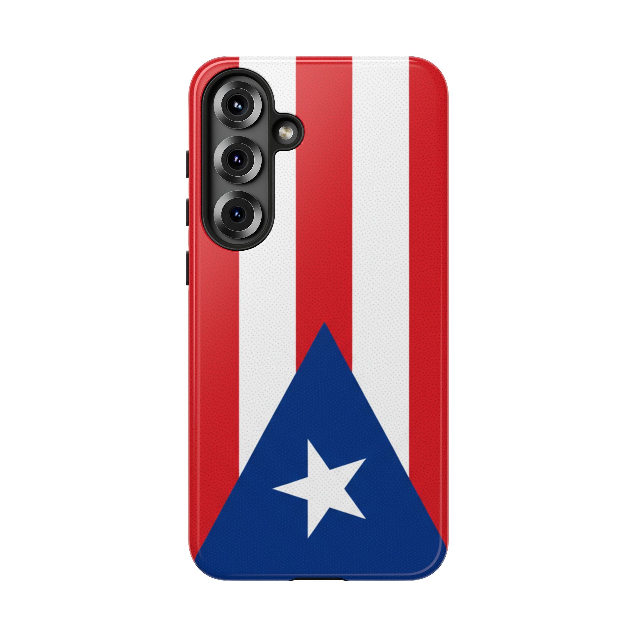 Puerto Rico Flag Tough Phone Case Patriotic Red & White Stripe Design