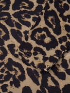 Leopard Print Square Neck Long Sleeve Top