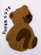 Children's Bear Graphic Tee & Diamond Pattern Shorts Set