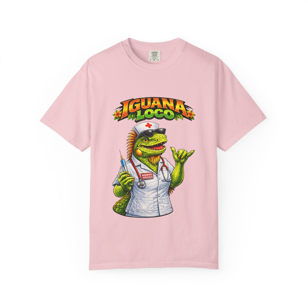 Nurse Iguana Loco Unisex Garment-Dyed T-shirt