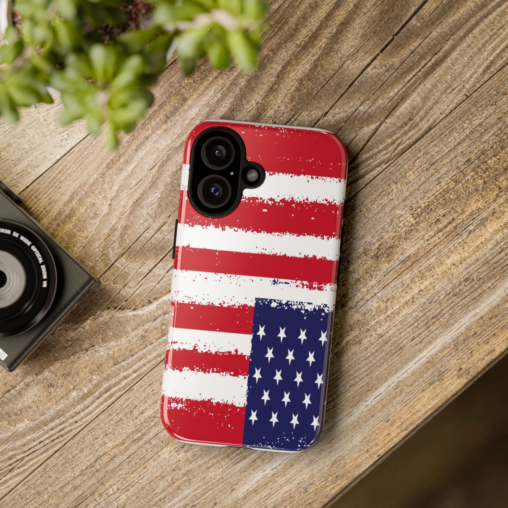 American Flag Tough Phone Case — Distressed Stars & Stripes Protective Cover