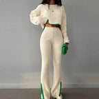 Women’s Casual Color-Block Two-Piece Set