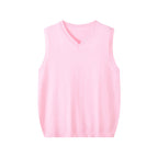 Fashionable V-neck Pullover Knit Vest For Early Spring