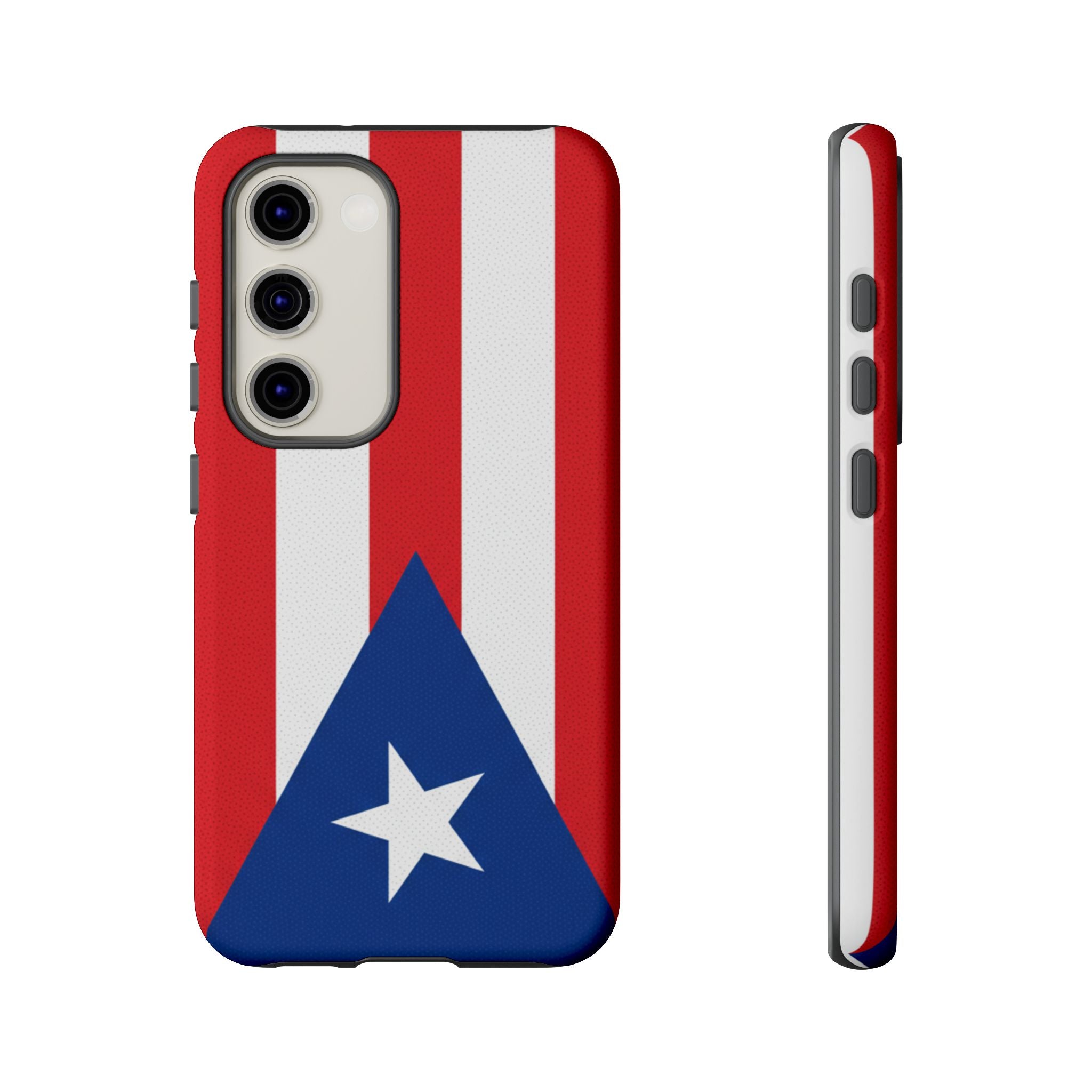 Puerto Rico Flag Tough Phone Case Patriotic Red & White Stripe Design