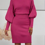 Women’s Lantern Sleeve Bodycon Dress