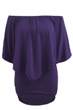 Plus size  Dressing Layered Fiery Red Mini Poncho Dress