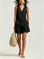 Women's Sleeveless Vest Top & Shorts Set