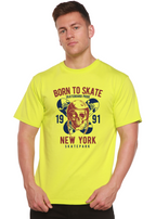 Born To Skate 1991 New York Men's Bamboo Viscose/Organic Cotton Short Sleeve Graphic T-Shirt