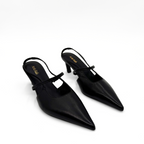 Connie Slingback Leather Heels