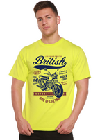 British Motorcycle Men's Bamboo Viscose/Organic Cotton Short Sleeve Graphic T-Shirt