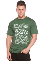 World Competition Men's Bamboo Viscose/Organic Cotton Short Sleeve Graphic Graphic T-Shirt