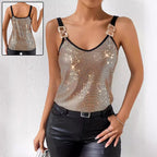 ✨ Women's Summer Sequined Suspender Chain Vest Top