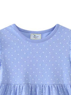 Children's Polka Dot Bunny Embroidered Ruffle Sleeve Dress