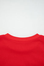 Fiery Red How Bout Them Dawgs Glitter Graphic Sweatshirt