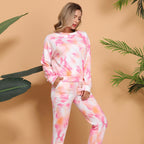 Long Sleeve Camouflage Tie-dye Sweater Fashion Parent-child Outfit Suit