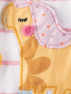 Children's Striped Unicorn Short Sleeve Casual Dress
