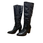 Vepose Womens Size 9 Black 3.5" Heel Knee High Boots Closed Pointed Toe Shoes