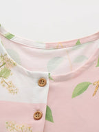 Children's Floral Print Button-Down A-Line Dress
