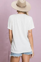 BiBi Colr Block Waffle Knit Top