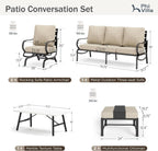 Deluxe 6 Piece Patio Furniture Set for Outdoor Comfort