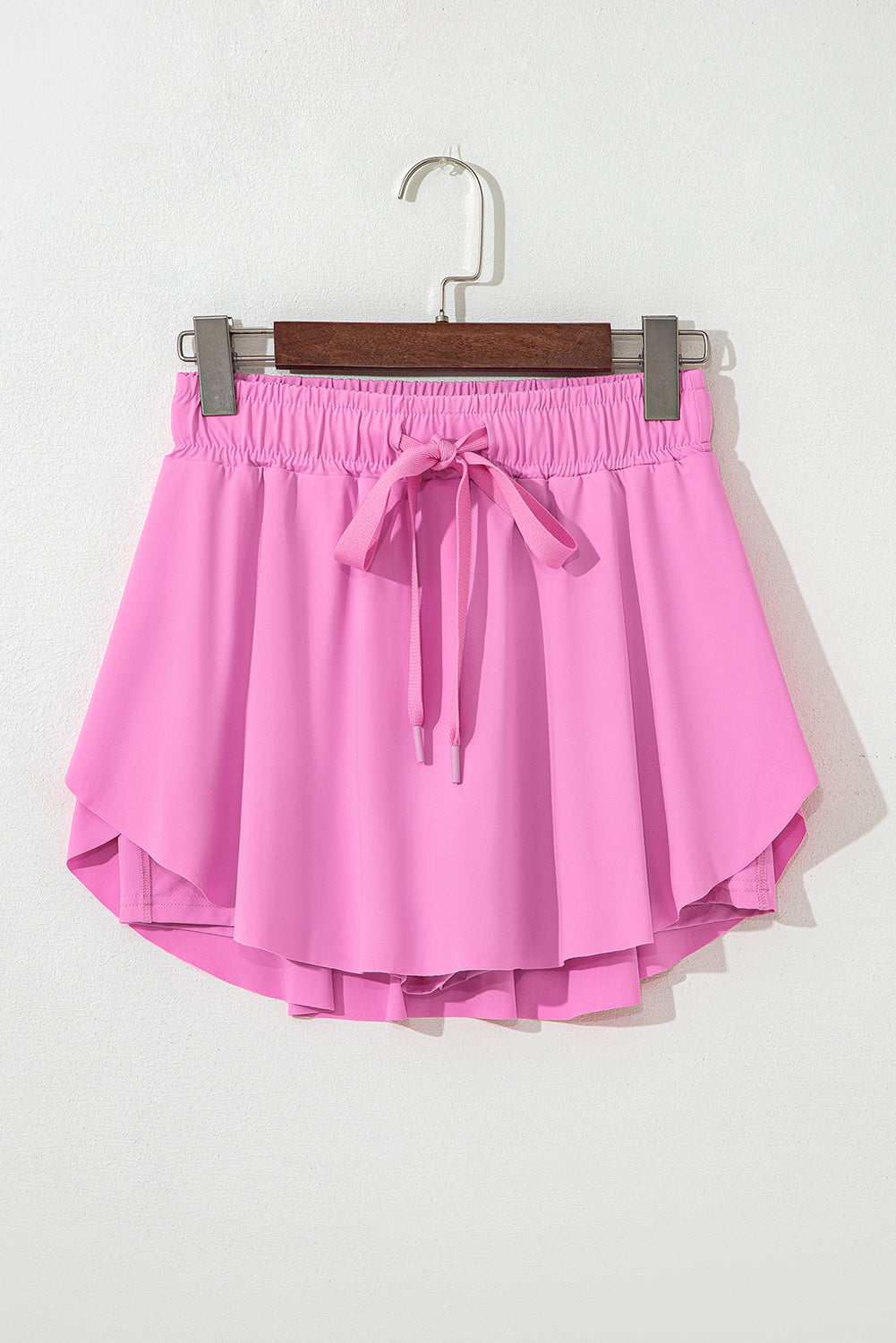 Sky Blue Drawstring High Waist Lined Tennis Skort